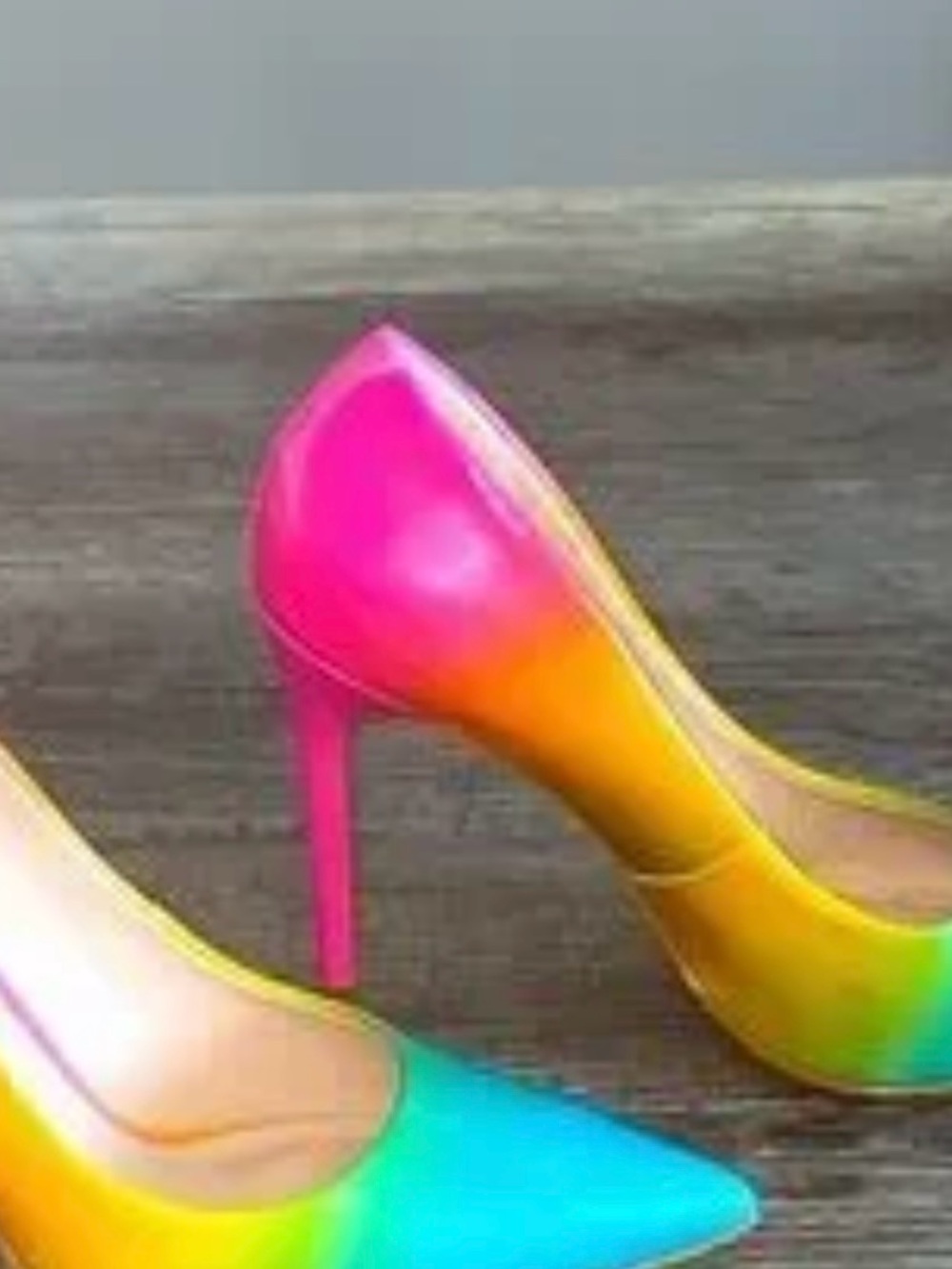 Steve Madden Women's Gradient Rainbow Pointed-Toe Stiletto Heels